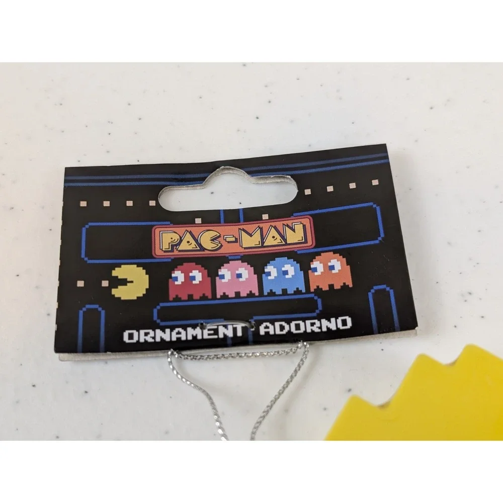 Pac Man Official Christmas Ornament 2025 Ruz Yellow Plastic Video Game Decor